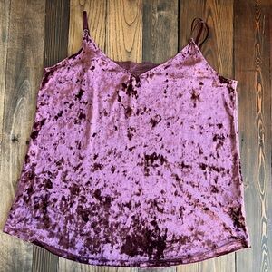 KISMET • women’s velvet cami tank top romantic feminine purple whimsigoth y2k L